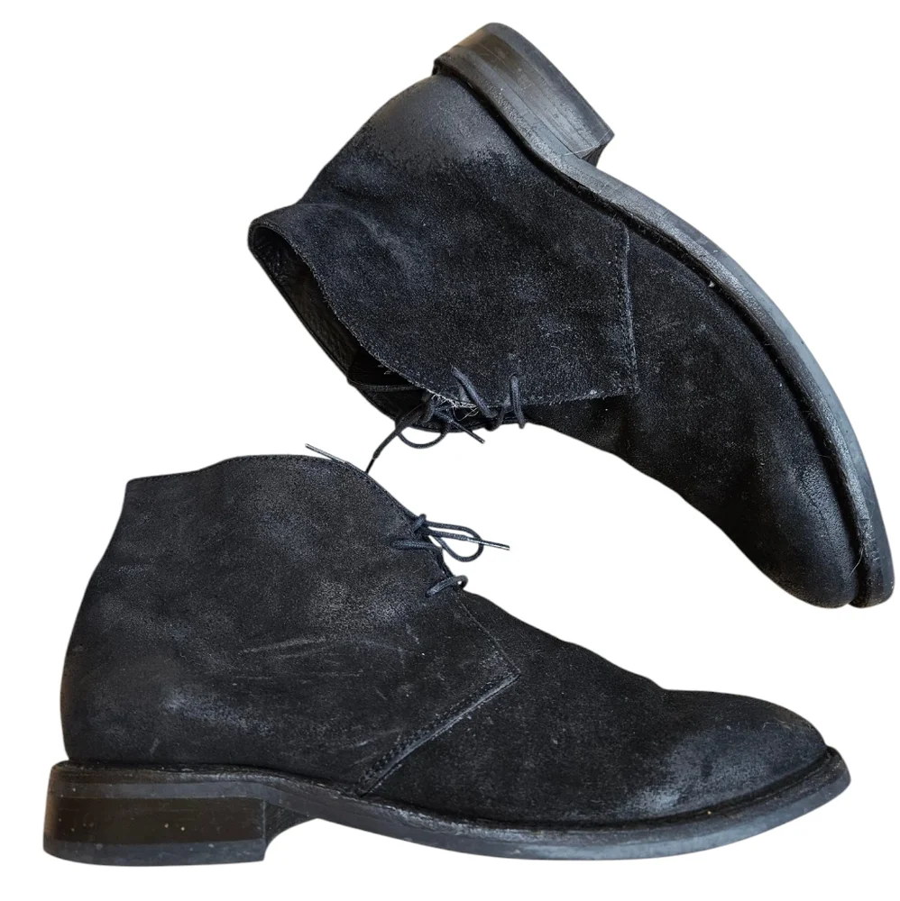 Thursday Boots Size 10 Matte Black Casual Chelsea Chukka Lace Up Shoes